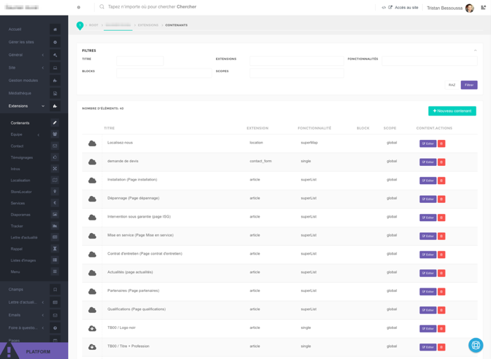 yproximite v2 screenshot - Listing